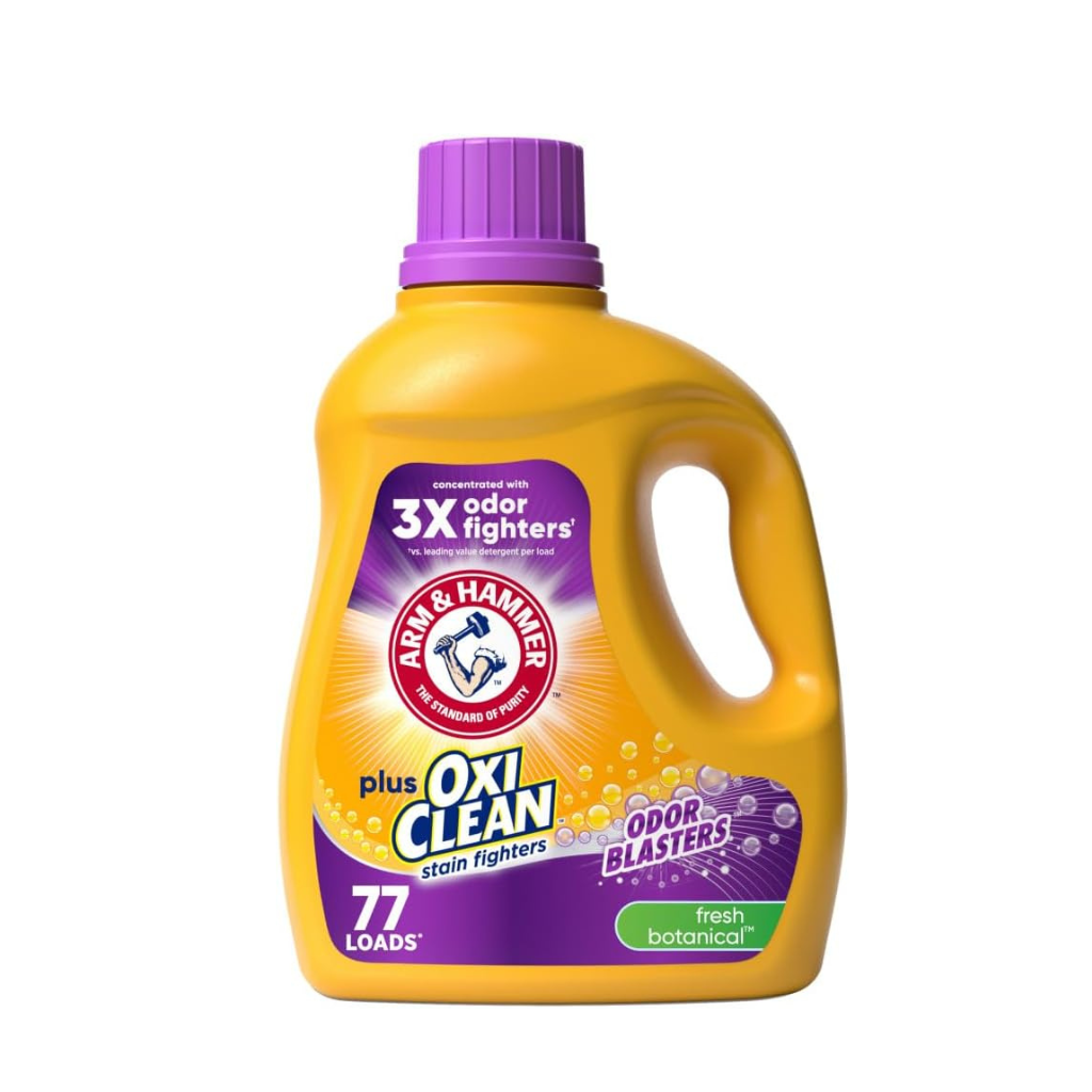 Arm & Hammer Liquid Laundry 100.5oz Plus Oxi Clean Odor Blasters Fresh Botanical / 77 loads Pack 4