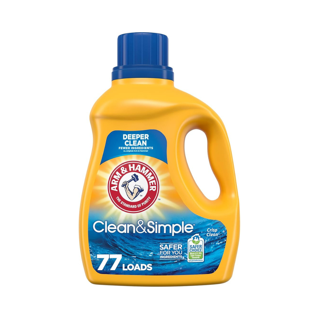 Arm & Hammer Liquid Laundry 100.5oz Clean and Simple / 77 Loads Pack 4