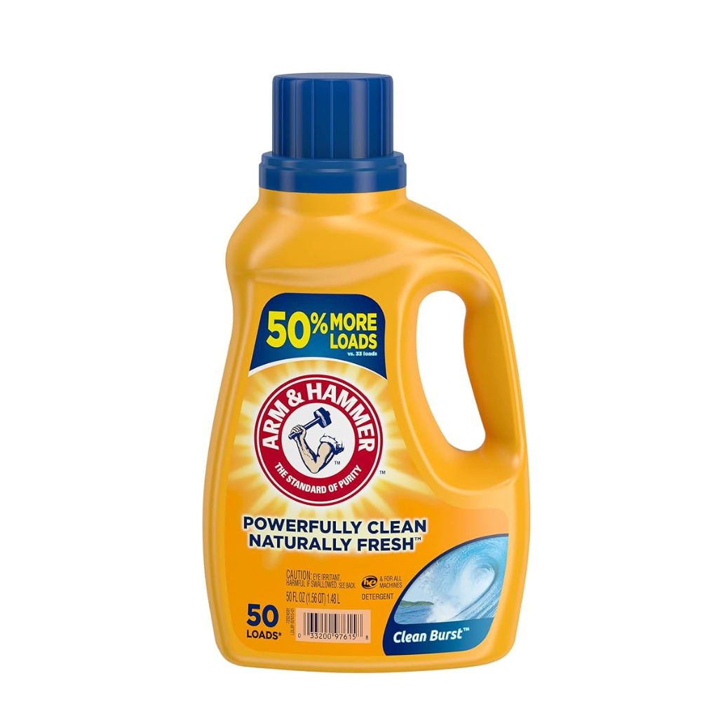 Arm & Hammer Liquid Laundry 50oz Clean Burst dual HE / 50 Loads Pack 8