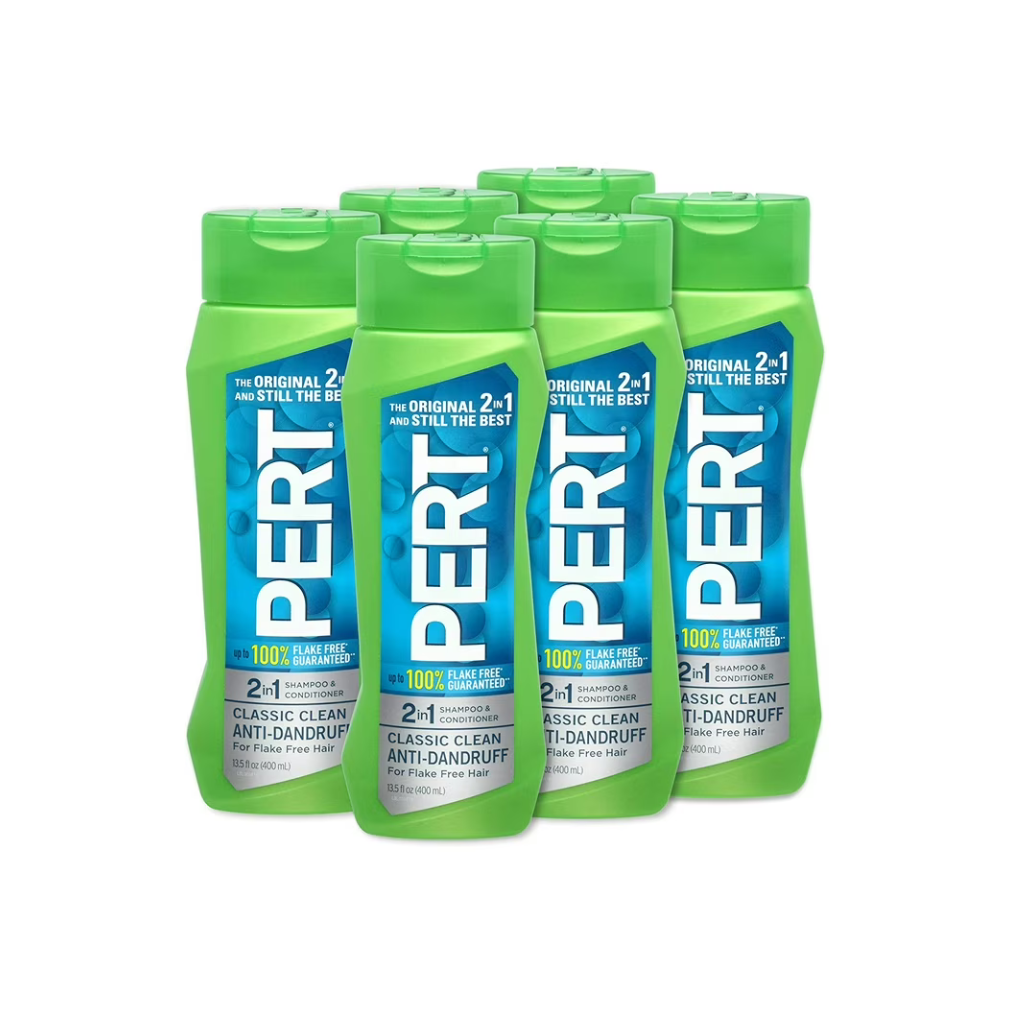 PERT 2 IN 1 Shampoo and Conditioner, Anti-Dandruff, 13.5 Fl. Oz Pack of 6