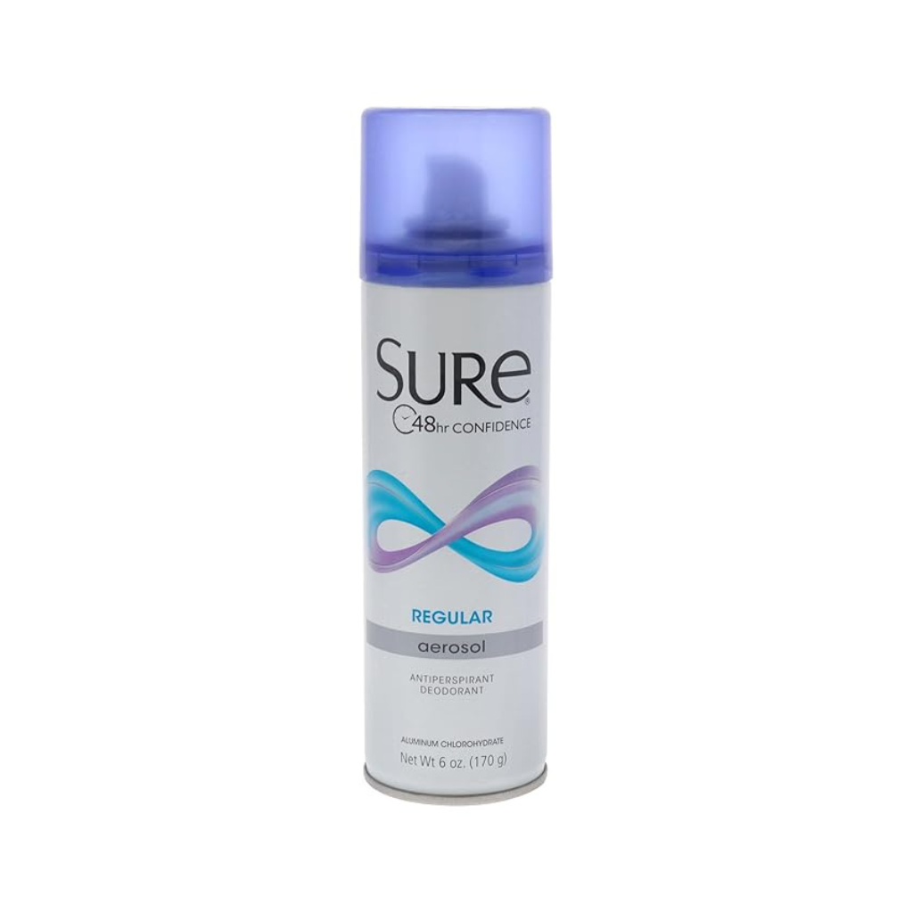 Sure Regular Scent Aerosol Antiperspirant and Deodorant 6oz Pack of 12