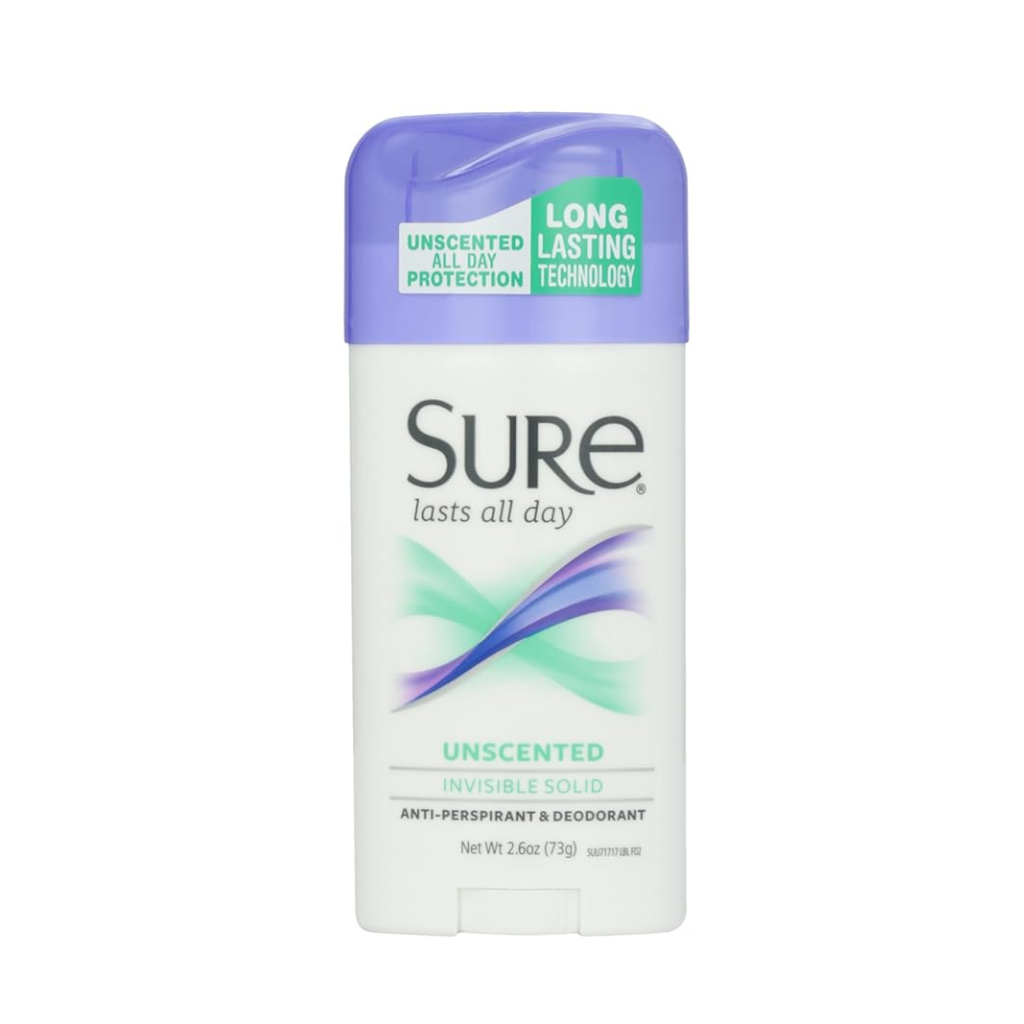 Sure Invisible Solid Anti-Perspirant & Deodorant For Men, Unscented, 2.6oz Pack of 12