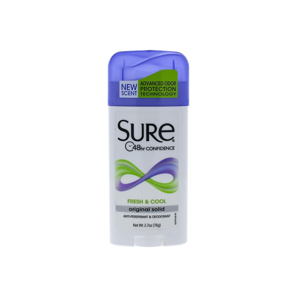 Sure Original Solid Fresh & Cool Solid Antiperspirant & Deodorant Pack 12 Size 2.7OZ