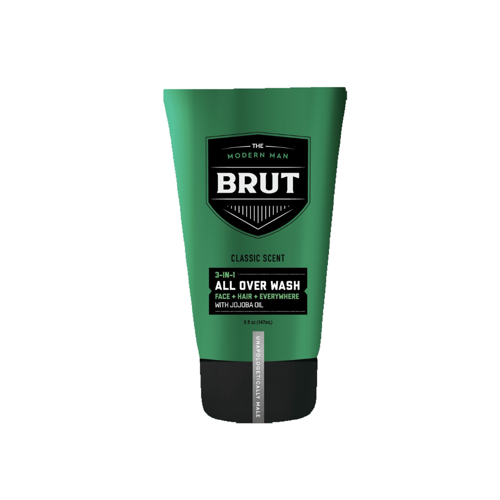 BRUT 3-in-1 Face + Hair + Everywhere Wash 5OZ Pack of 12