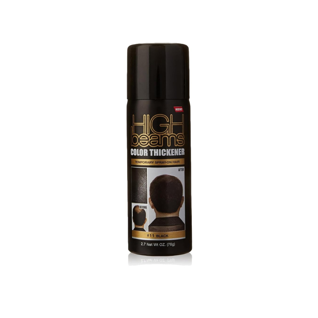 Temporary Spray-On Hair Color Thickener - Black 2.7 oz Pack of 6