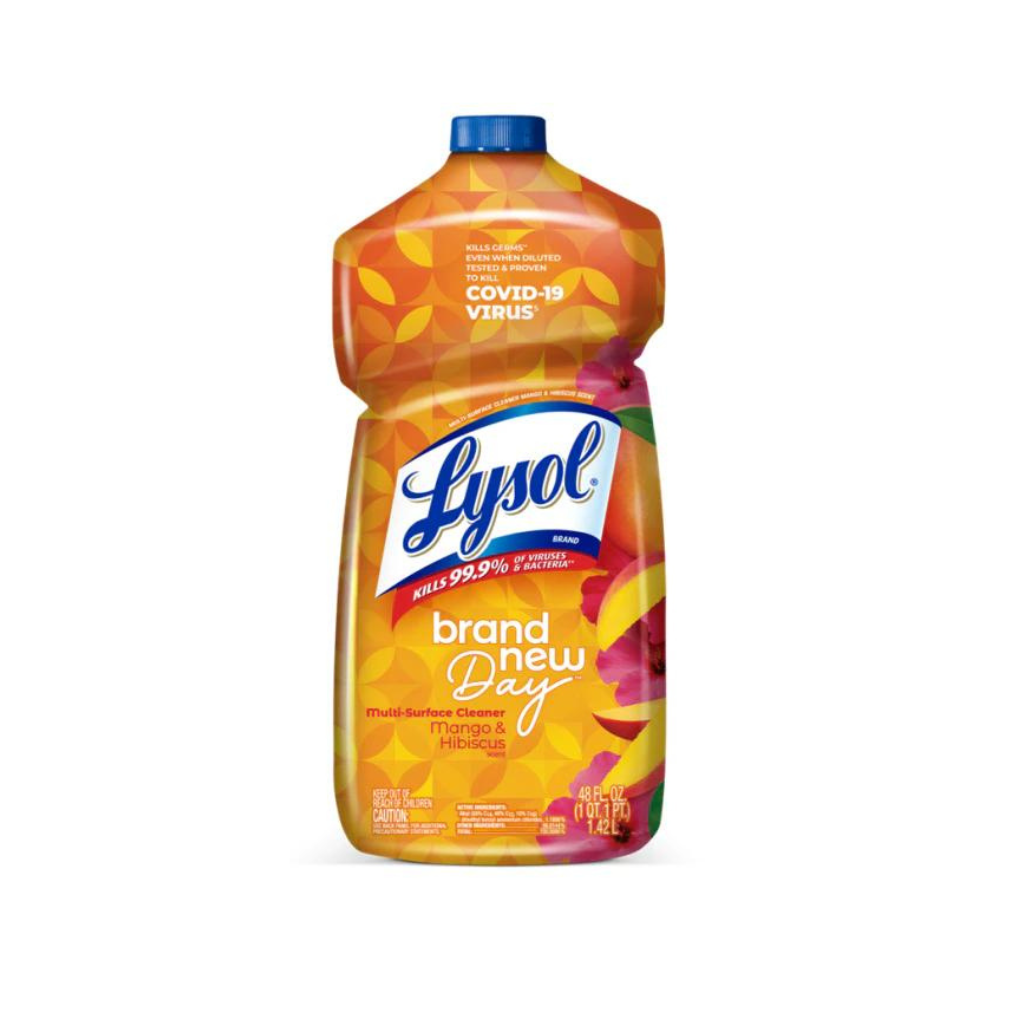 LYSOL® Multi-Surface Cleaner - Pourable Brand New Day Mango & Hibiscus 9/48 oz.