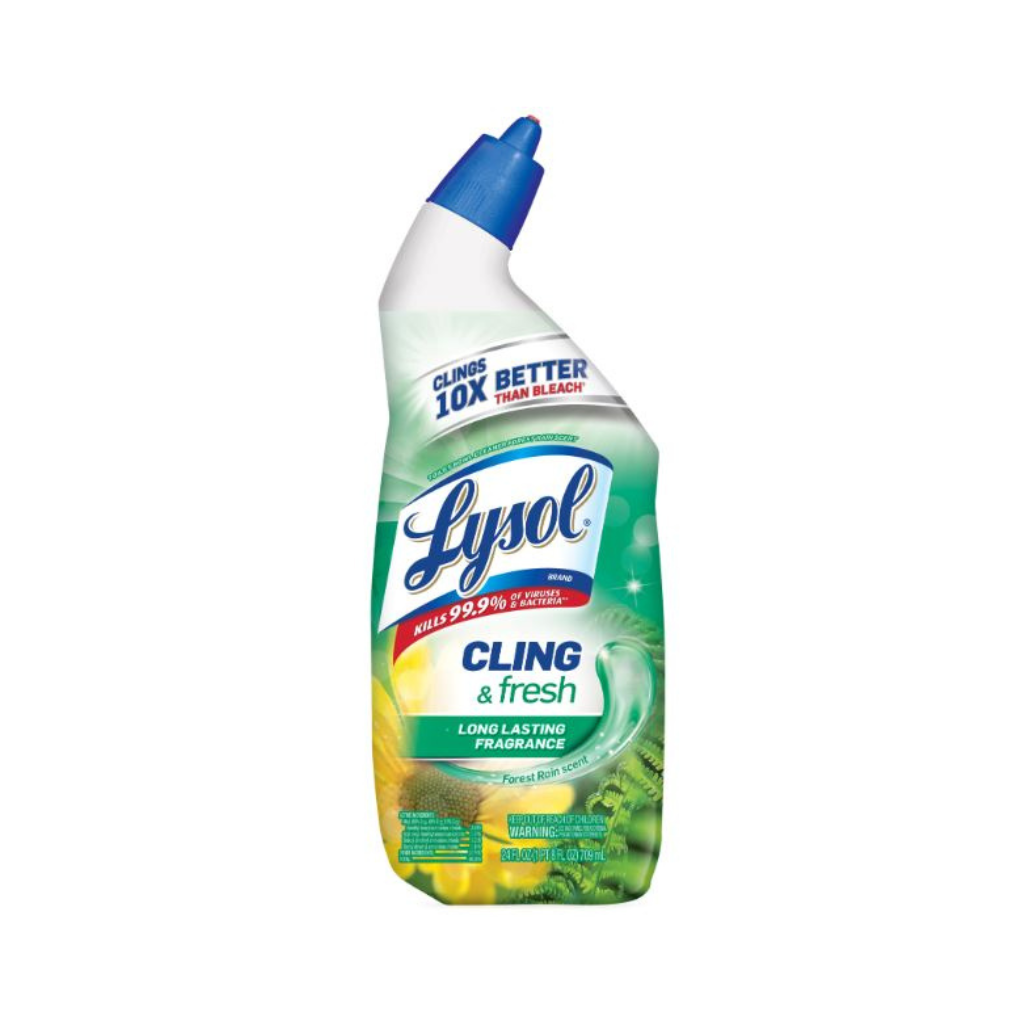 LYSOL® Toilet Bowl Cleaner - Cling & Fresh Forest Rain Scent® Twin Pack 4/(2x24) fl. oz.