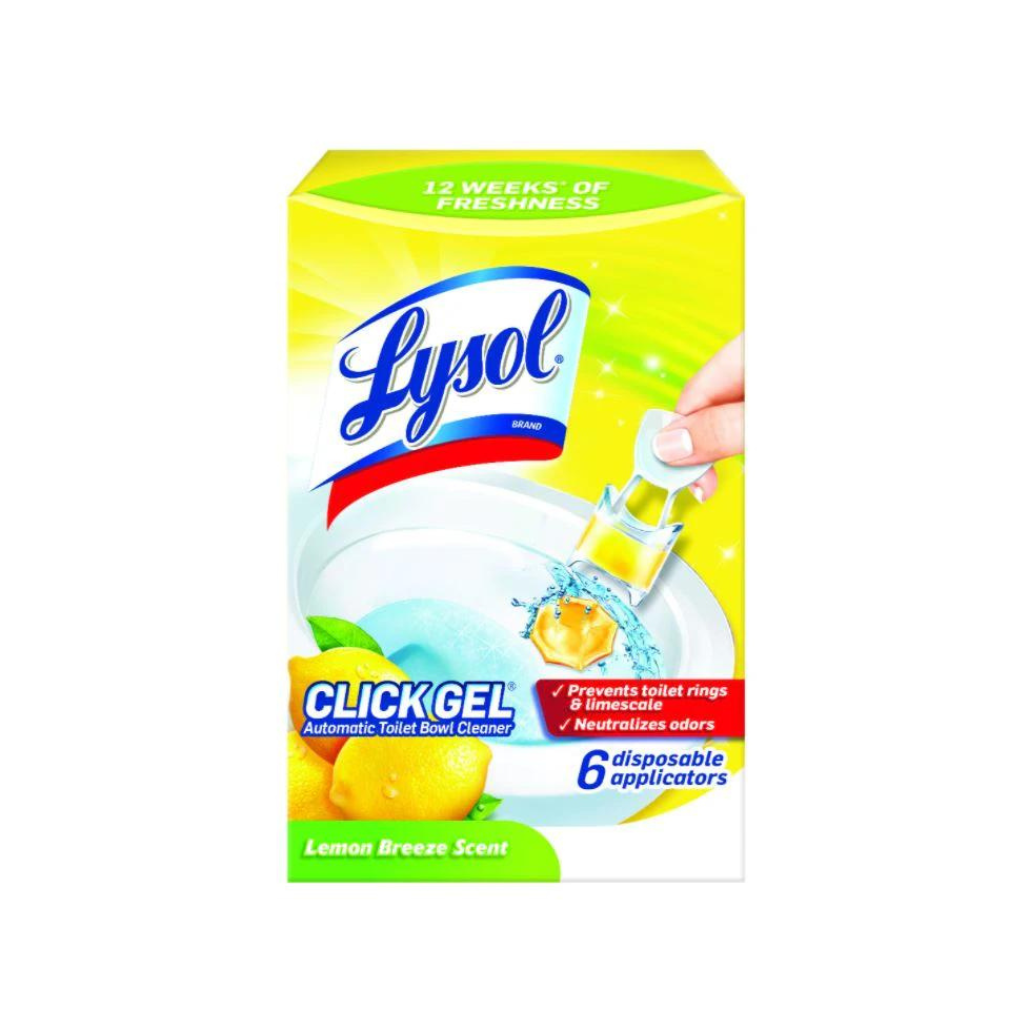 LYSOL® Automatic Toilet Bowl Cleaner - Click Gel Lemon Breeze 4/6 ct.