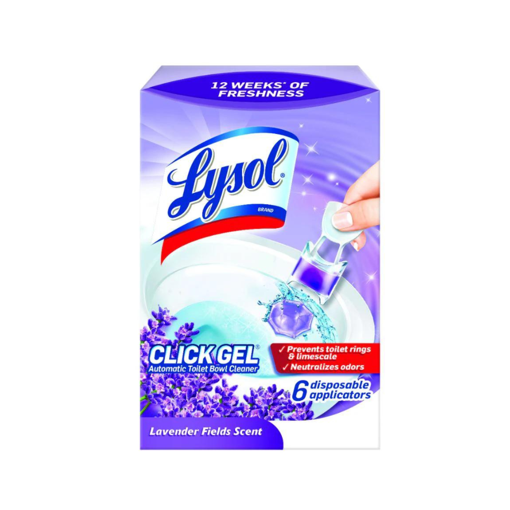 LYSOL® Automatic Toilet Bowl Cleaner - Click Gel Lavender Fields 4/6 ct.