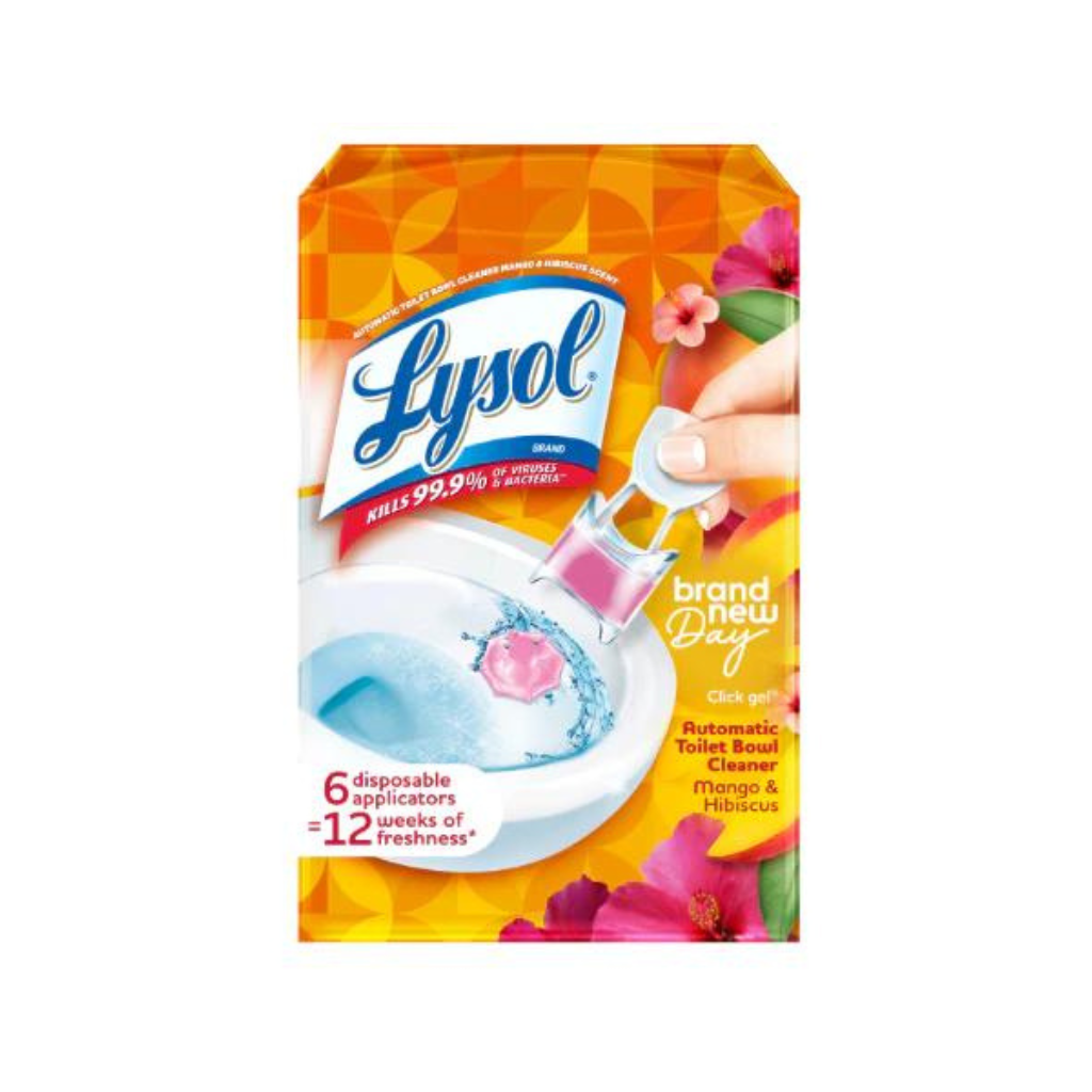 LYSOL® Automatic Toilet Bowl Cleaner - Click Gel Brand New Day™ Mango & Hibiscus 4/6 ct.