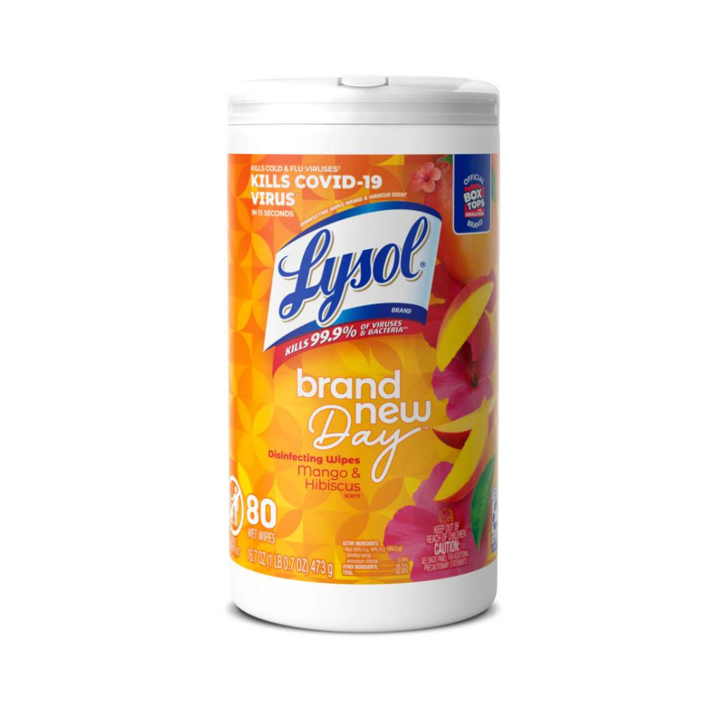 LYSOL® Disinfecting Wipes - Brand New Day™ Mango & Hibiscus 6/80 ct.