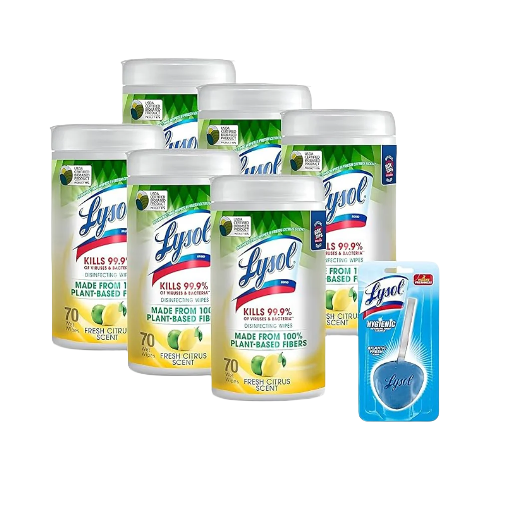 LYSOL® Biodegradable Disinfecting Wipes - Fresh Citrus 6/70 ct.