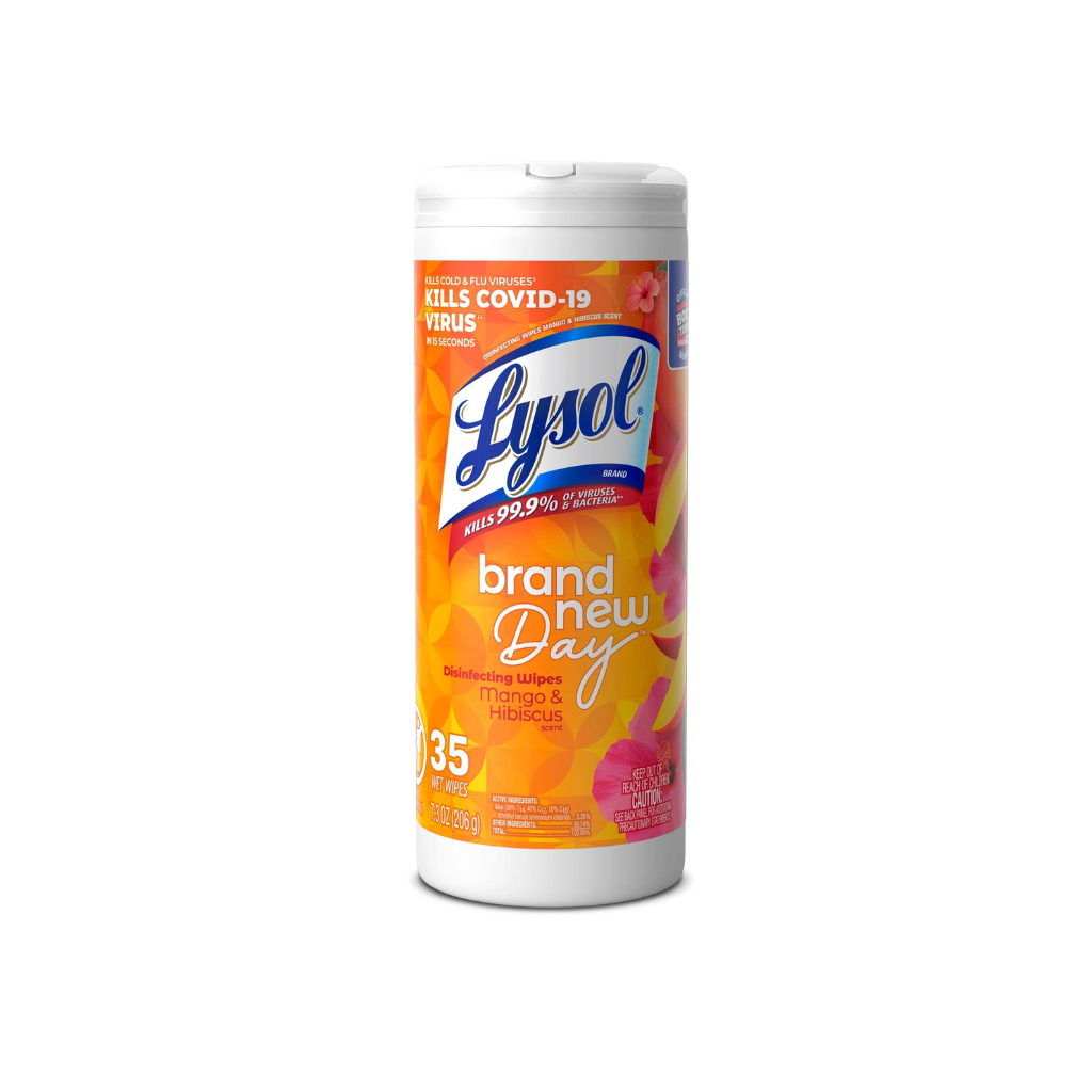 LYSOL® Disinfecting Wipes - Brand New Day™ Mango & Hibiscus 12/35 ct.