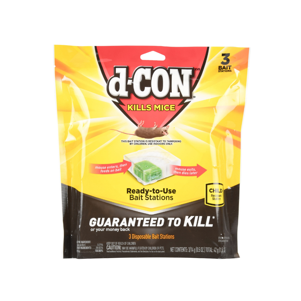 d-CON® Bait Station Corner Fit - Disposable 6/3 ct.