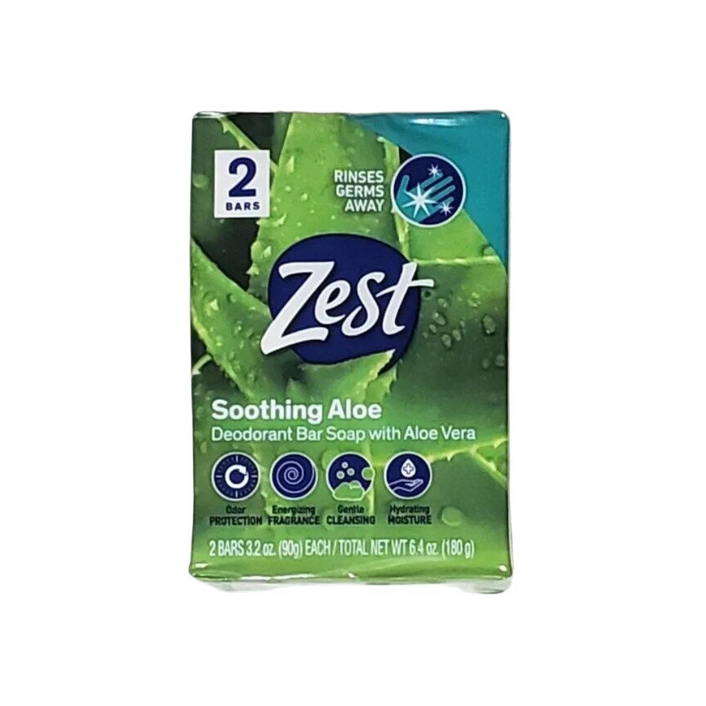 Zest Pers 2 - bar Soothing Aloe 3.2OZ Pack of 24