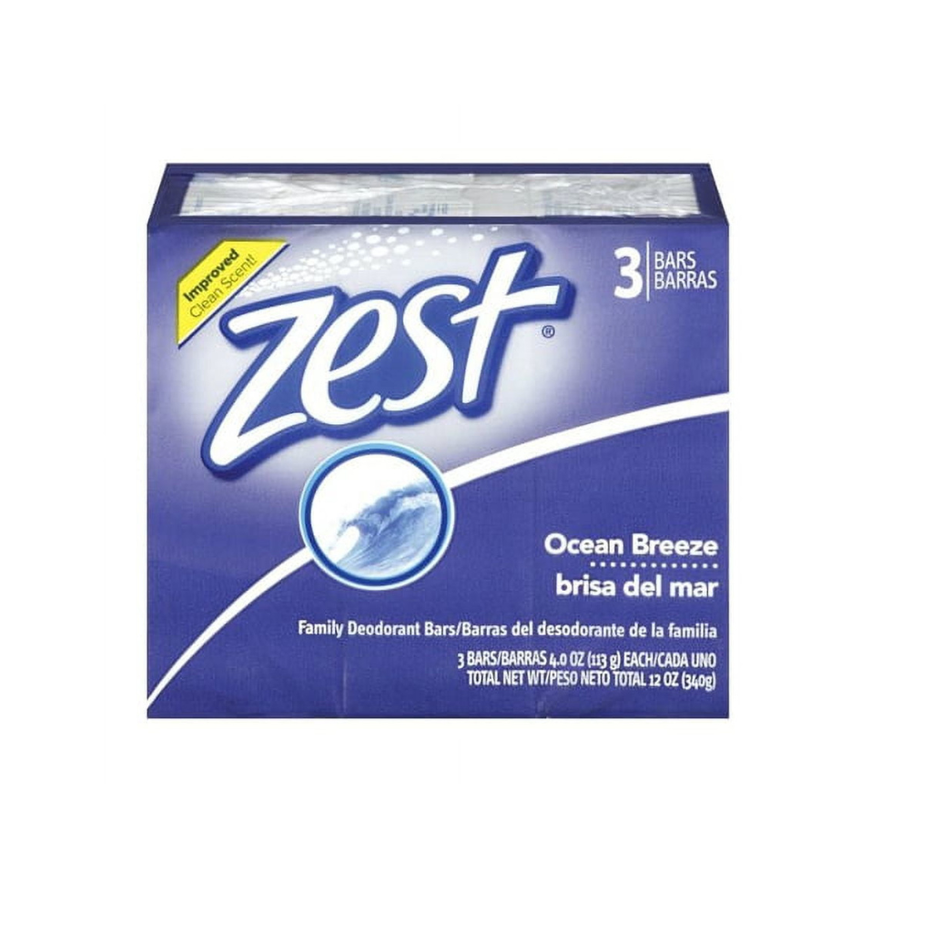 Zest Bath 3 - Bar Ocean Breeze 4OZ Pack of 12