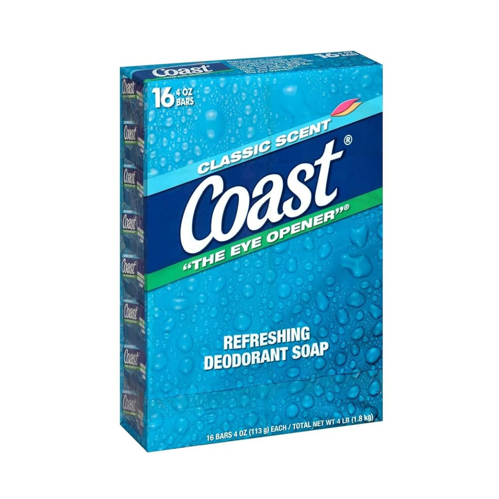 Coast Bath 16-Bar - Classic Scent 4OZ Pack of 4