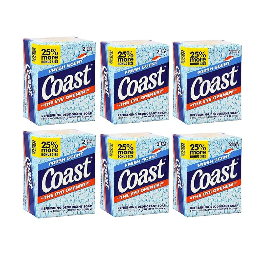 Coast Bath 3-Bar Classic Scent 4OZ Pack of 12