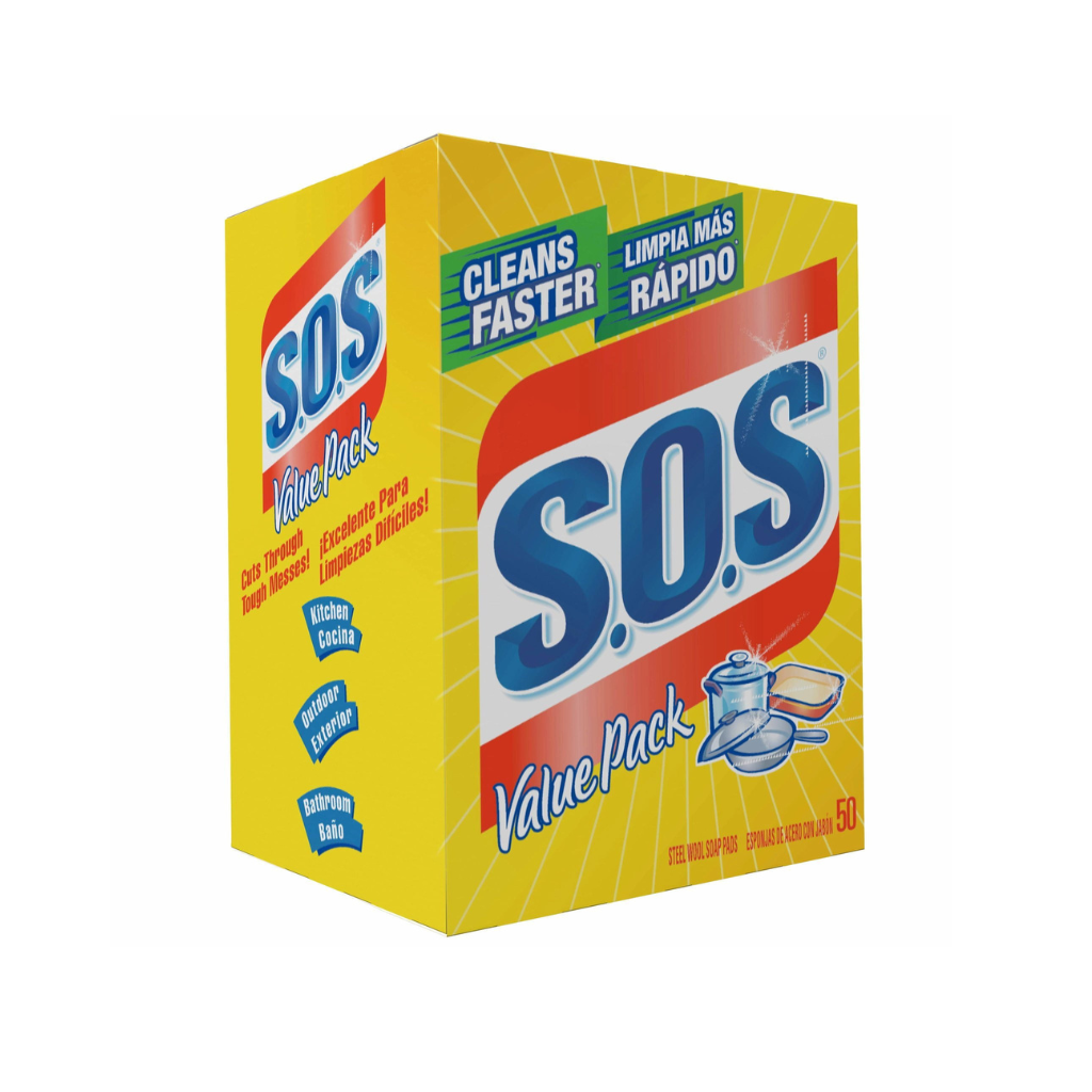 SOS Steel Wool Soap Pads 1/50ct