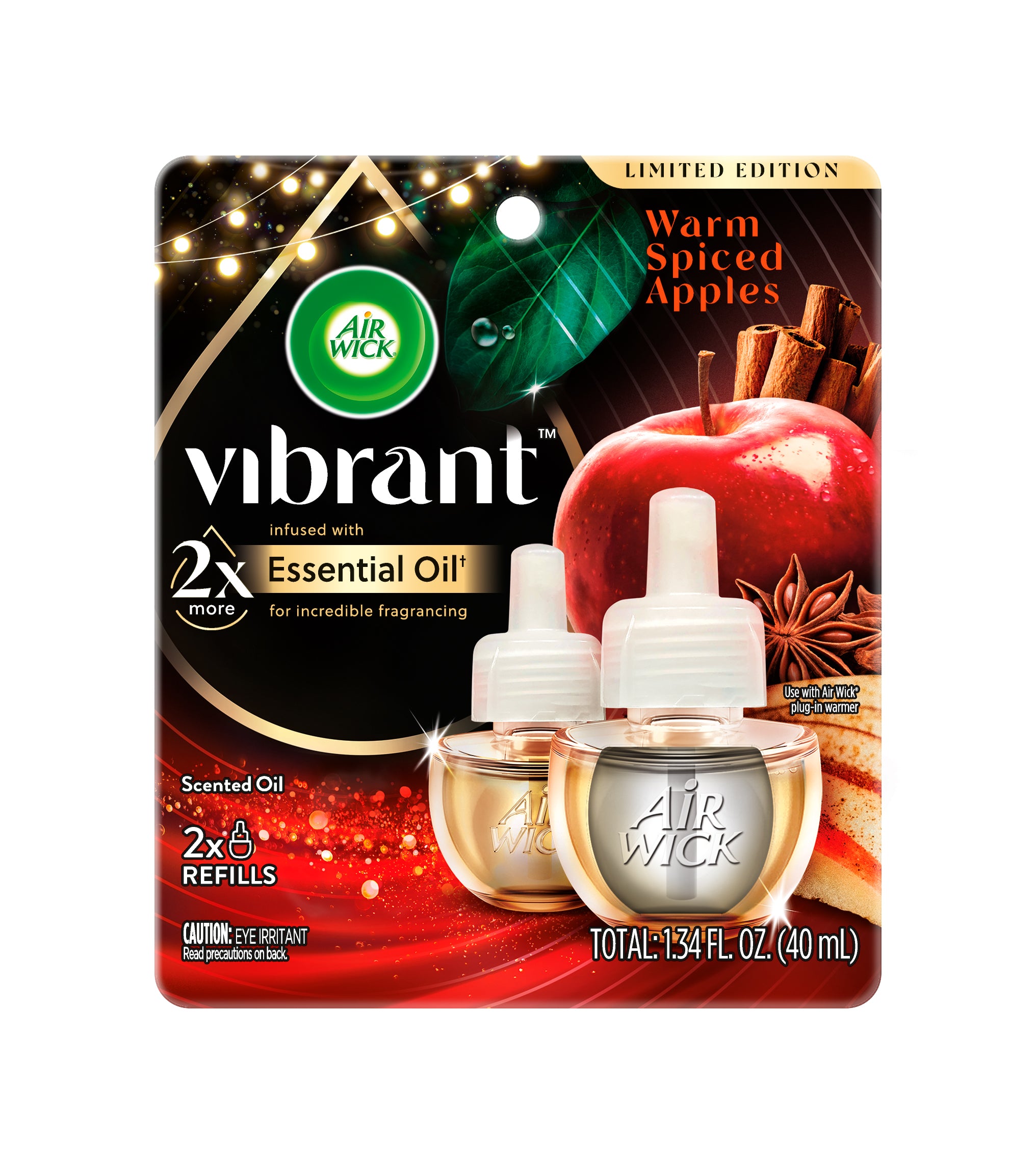 AIR WICK® Scented Oil - Vibrant Twin Refill Warm Spiced Apples 6/(2x.67) oz.