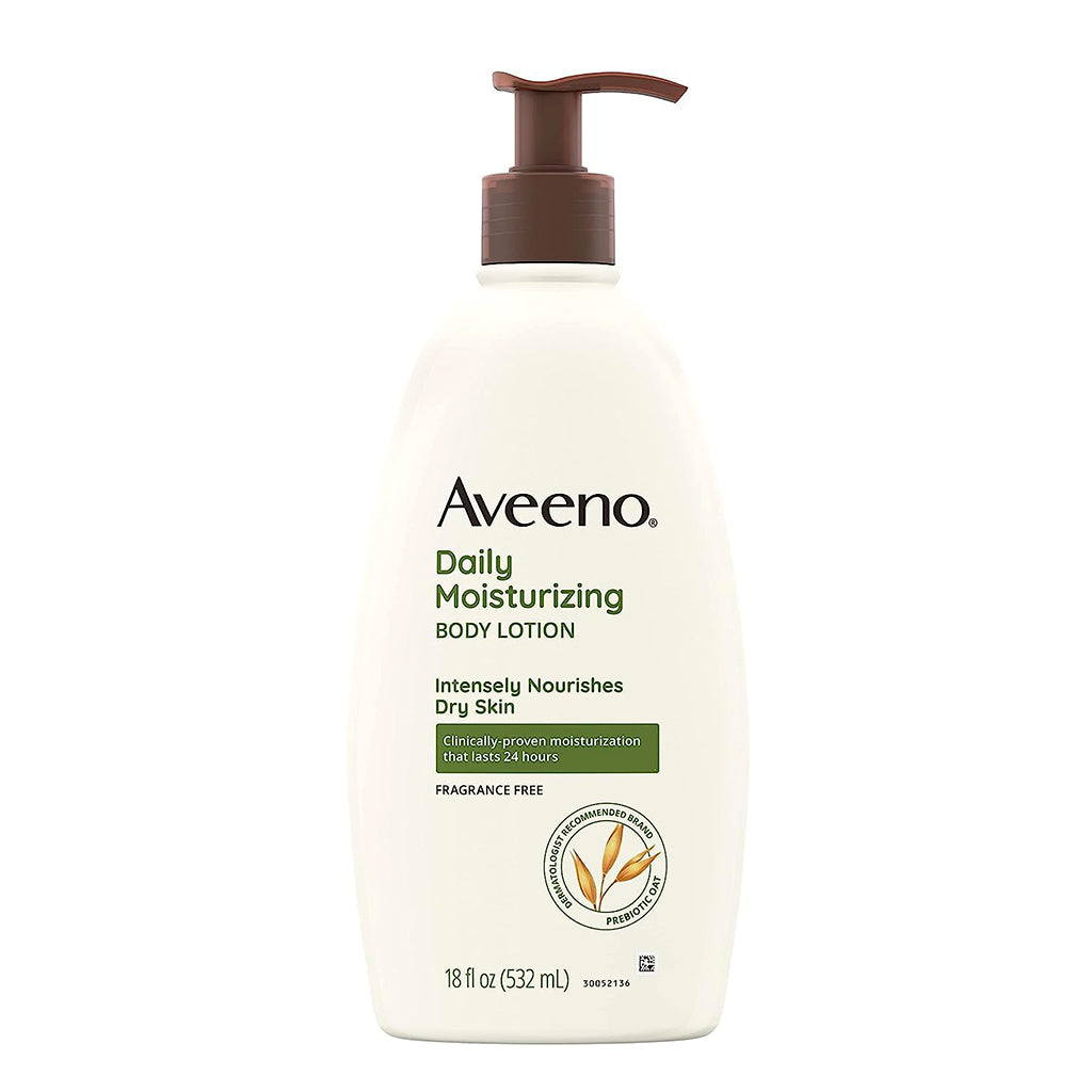 Aveeno Daily Moisturizing Body Lotion and Facial Moisturizer for Face Body and Dry Skin Pack 12 Size 18oz