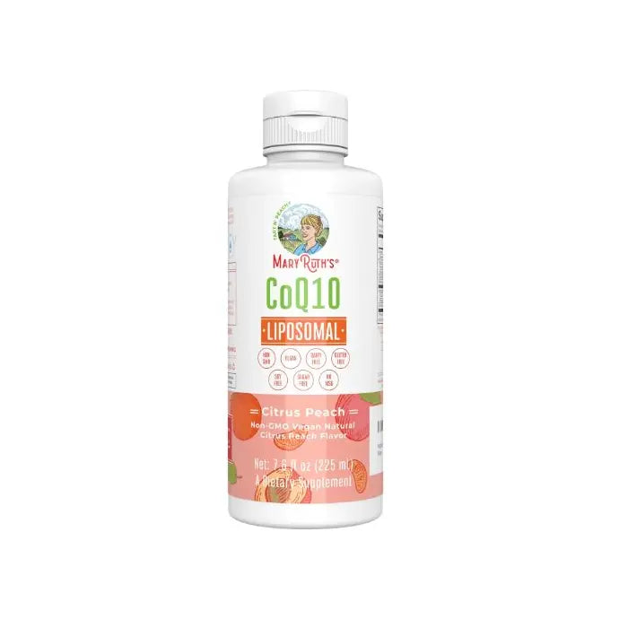 Mary Ruth CoQ10 Liposomal, Citrus Peach, 7.5 oz Pack 16 Size 12 mo