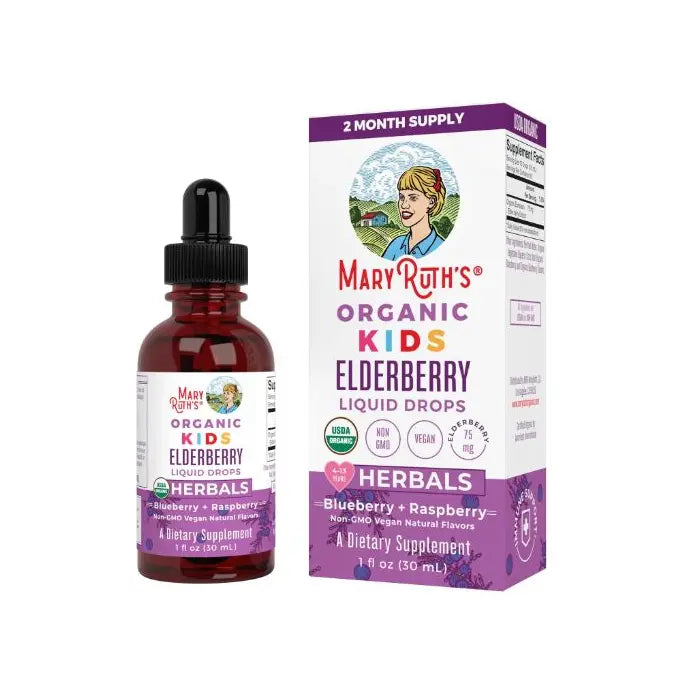 Mary Ruth Kids Elderberry Drops, Blueberry Raspberry, Org, 1 oz Pack 144 Size 24 mo