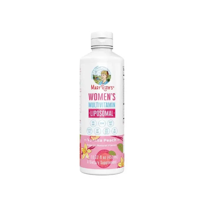 Mary Ruth Women's Multivitamin Liposomal, Vanilla Peach, Org, 15.22 oz Pack 12 Size 12 mo