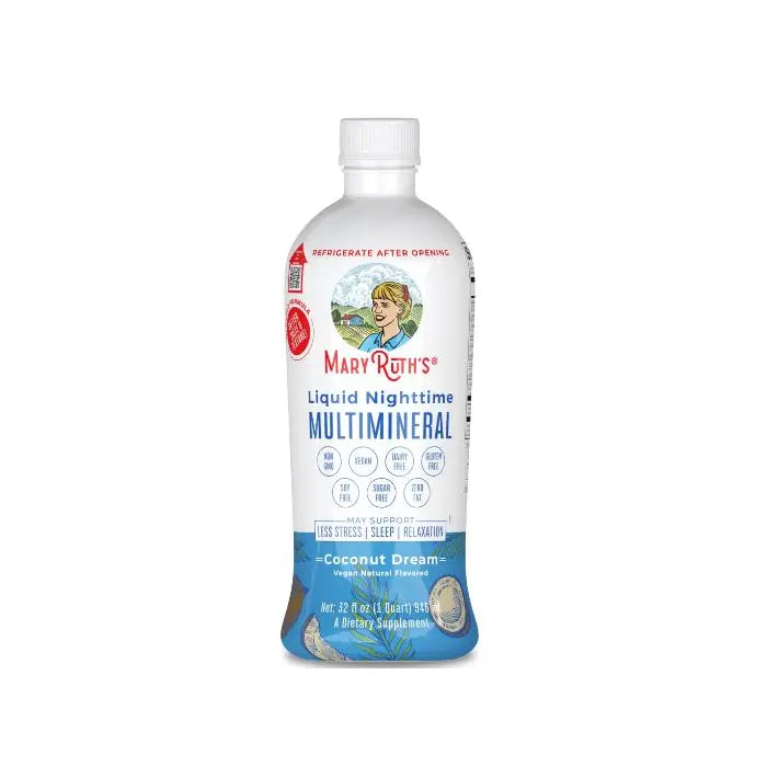 Mary Ruth Nighttime Multimineral Liquid, Coconut, 32 oz Pack 12 Size 24 mo