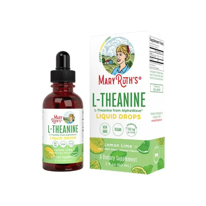 Mary Ruth L-Theanine Drops, Lemon Lime, 2 oz Pack 100 Size 24 mo