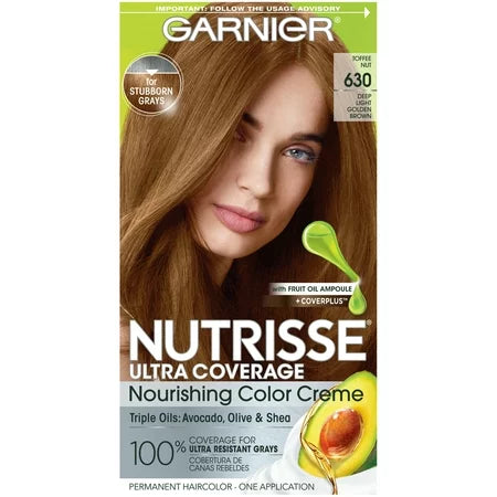 GARNIER HAIRCOLOR Nutrisse Ultra Coverage : TOFFEE NUT (630) Pack 12