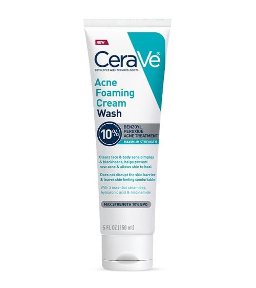 NEW! CeraVe Acne Foaming Cream Cleanser BPO 10%