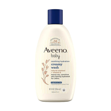 Aveeno Baby Soothing Hydration Creamy Wash Natural Oatmeal Pack 24 Size 8oz