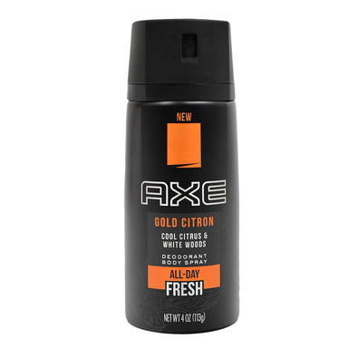 AXE Gold Citron Body Spray Cool Citrus and White Woods Scent Pack 12 4oz