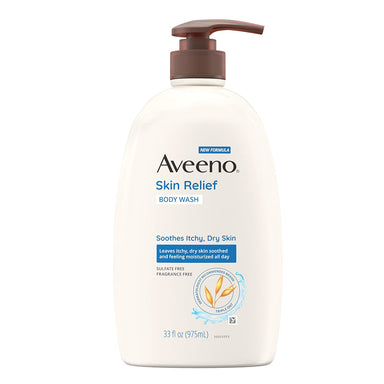 Aveeno Skin Relief Moisturizing Body Wash Soap Free for Sensitive Skin Fragrance Free Shower Gel Pack 6 Size 33oz