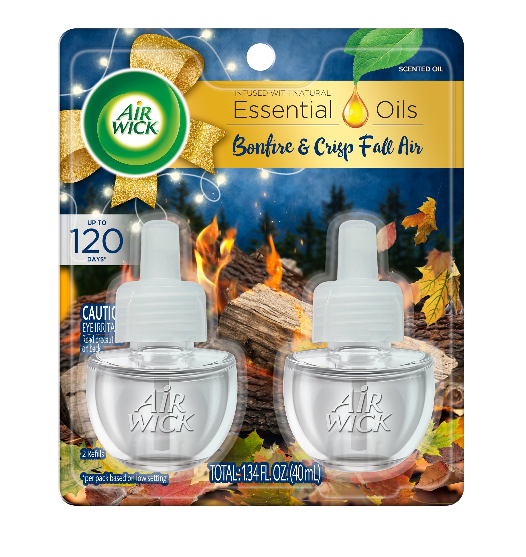 AIR WICK® Scented Oil - Twin Refill Bonfire & Crisp Fall Air 6/(2x.67) oz. Falliday