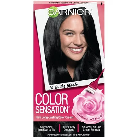 GARNIER HAIRCOLOR Color Sensation : BLACK Pack 12