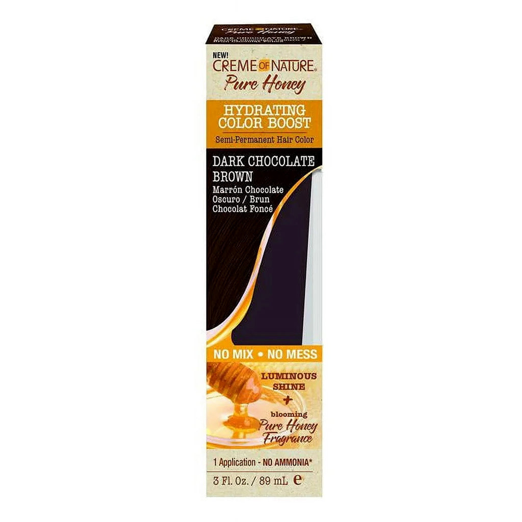 Creme Of Nature Pure Honey Hair Color Dark Chocolate Brown Pack 3oz 12