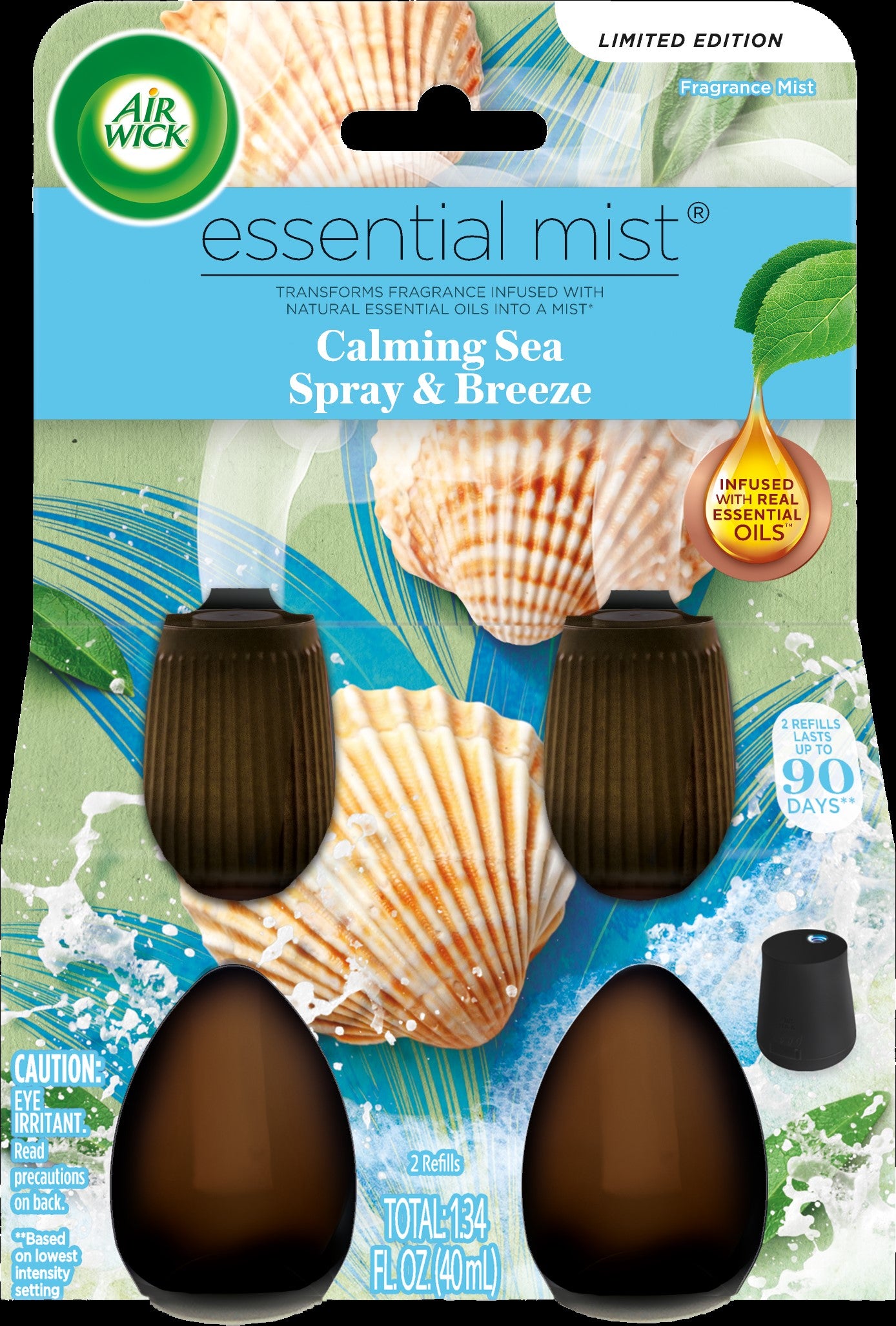 AIR WICK® Essential Mist - Twin Refill Calming Sea Spray & Breeze 6/(2x.67) oz.