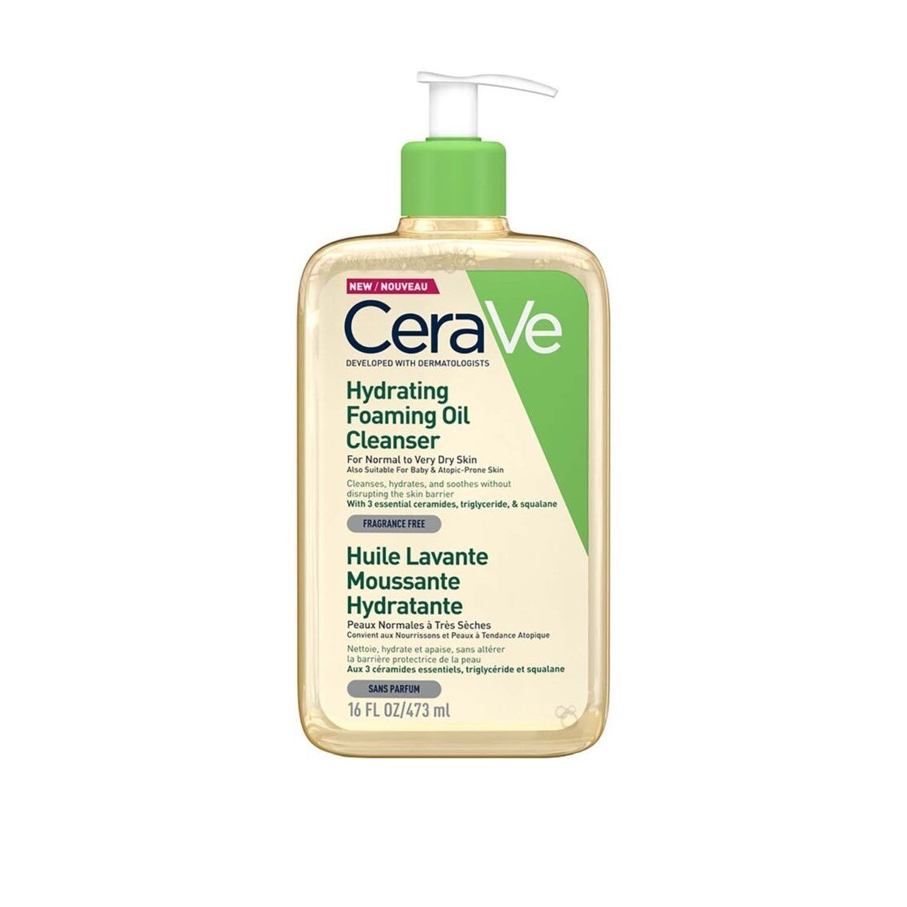 NEW! CeraVe Hydrating Foaming Oil Cleanser - 16 oz