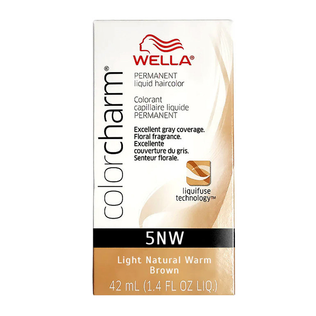 Wella Hair Color Permanent Liquid 5NW Light Natural Warm Blonde 1.4oz Pack 36