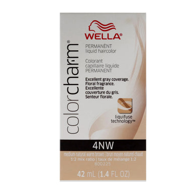 Wella Hair Color Permanent Liquid 4NW Medium Natural Warm 1.4oz Pack 36