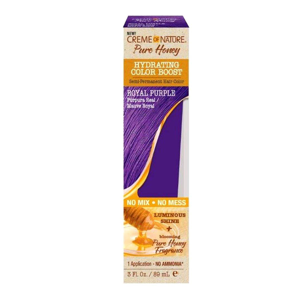 Creme Of Nature Pure Honey Hair Color Boost Royal Purple 3oz Pack 12