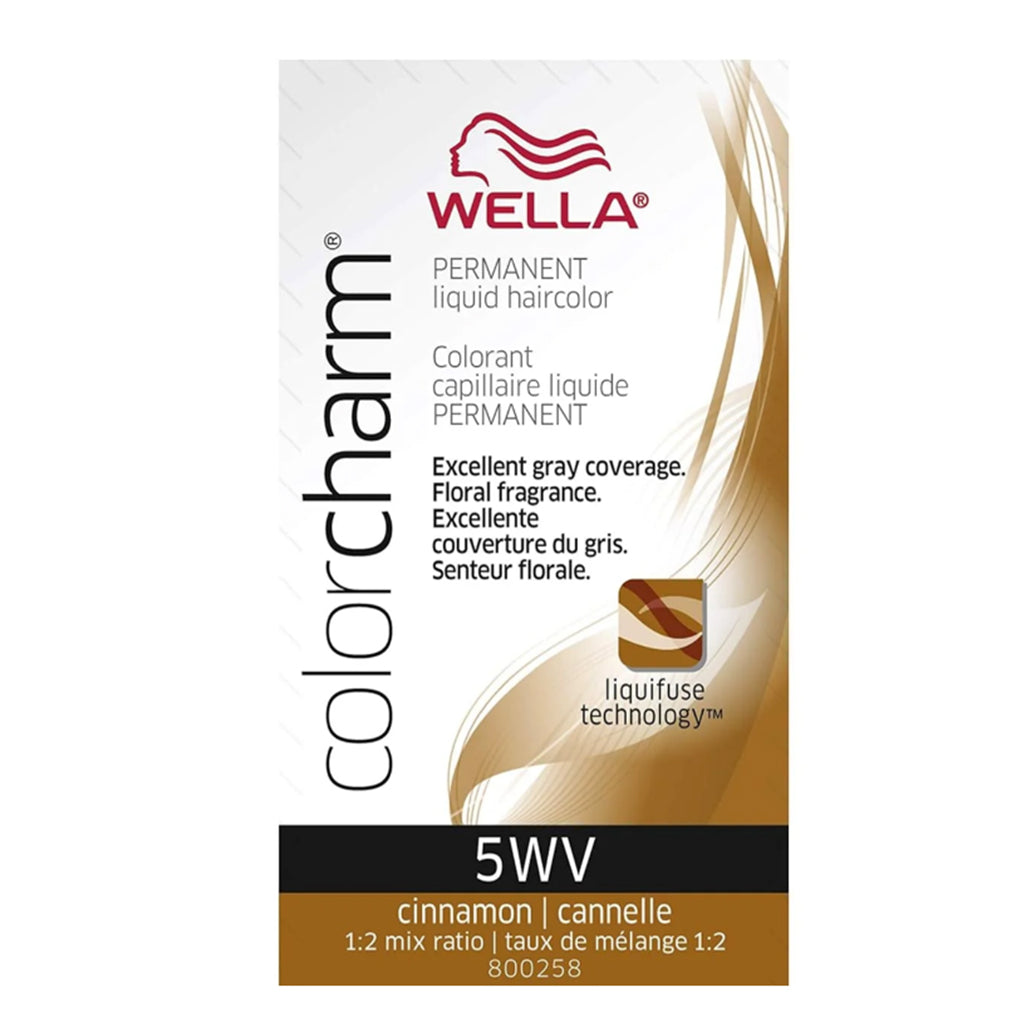 Wella Hair Color Permanent Liquid 5WV Cinnamon 1.4oz Pack 36
