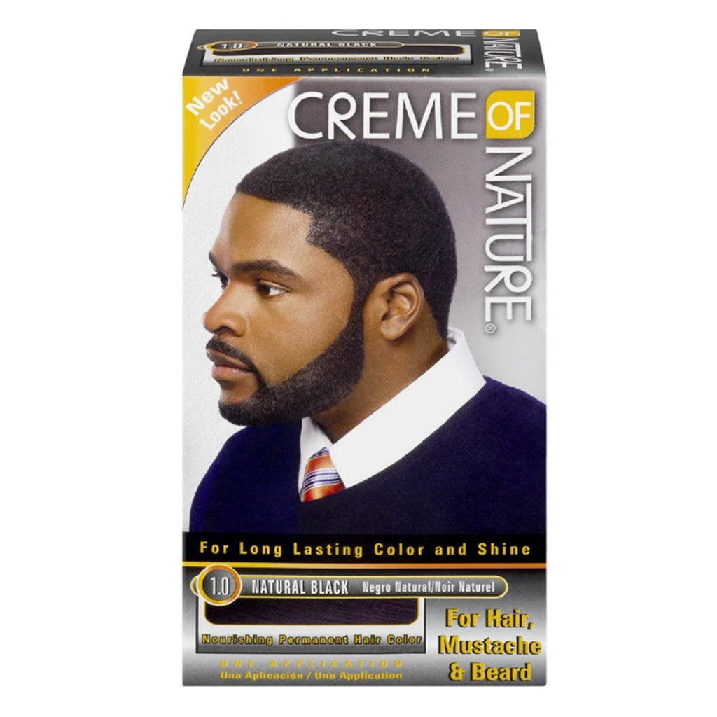 Creme of Nature Permanent Hair Color Male 1.0 Natural Black Pack 12