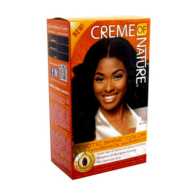 Cream of Nature Argan Hair color soft black 3.0 Pack 12