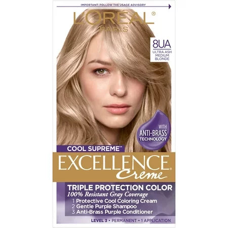 L'OREAL HAIRCOLOR EXCELLENCE : Ultra Ash Medium Blonde 8.11 Pack 12
