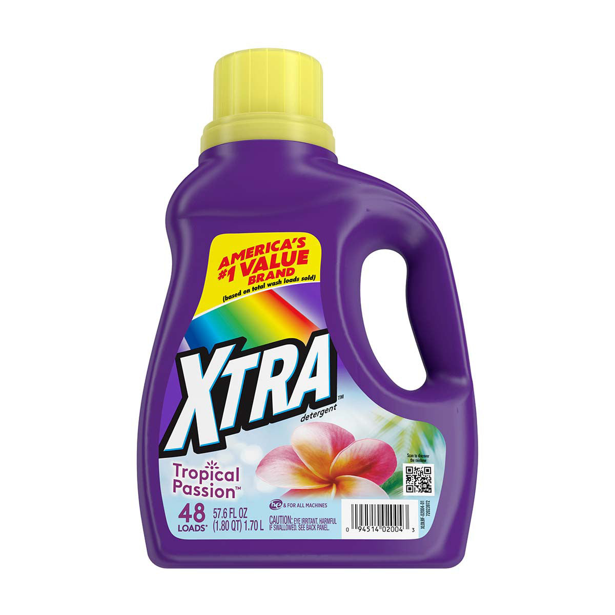 Xtra Liquid Laundry Detergent Tropical Passion 57.6oz / 48 Loads Pack 6