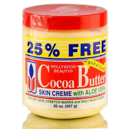 Hollywood Beauty Skin Care Cocoa Butter Creme W/Aloe Vera 20 Oz Cs/6