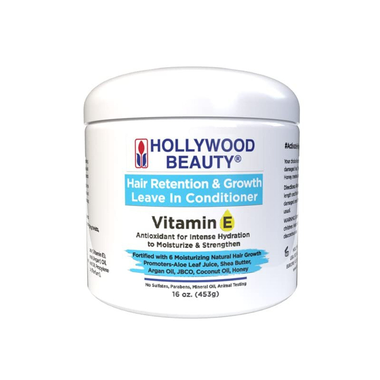 Hollywood Beauty Hair Retention and Growth Plus Hair Retention And Growth Leave-In Conditioner With Vitamin E 16 Oz Cs/6